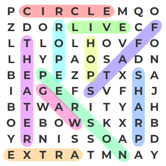 Step 3: Finish the word search puzzle